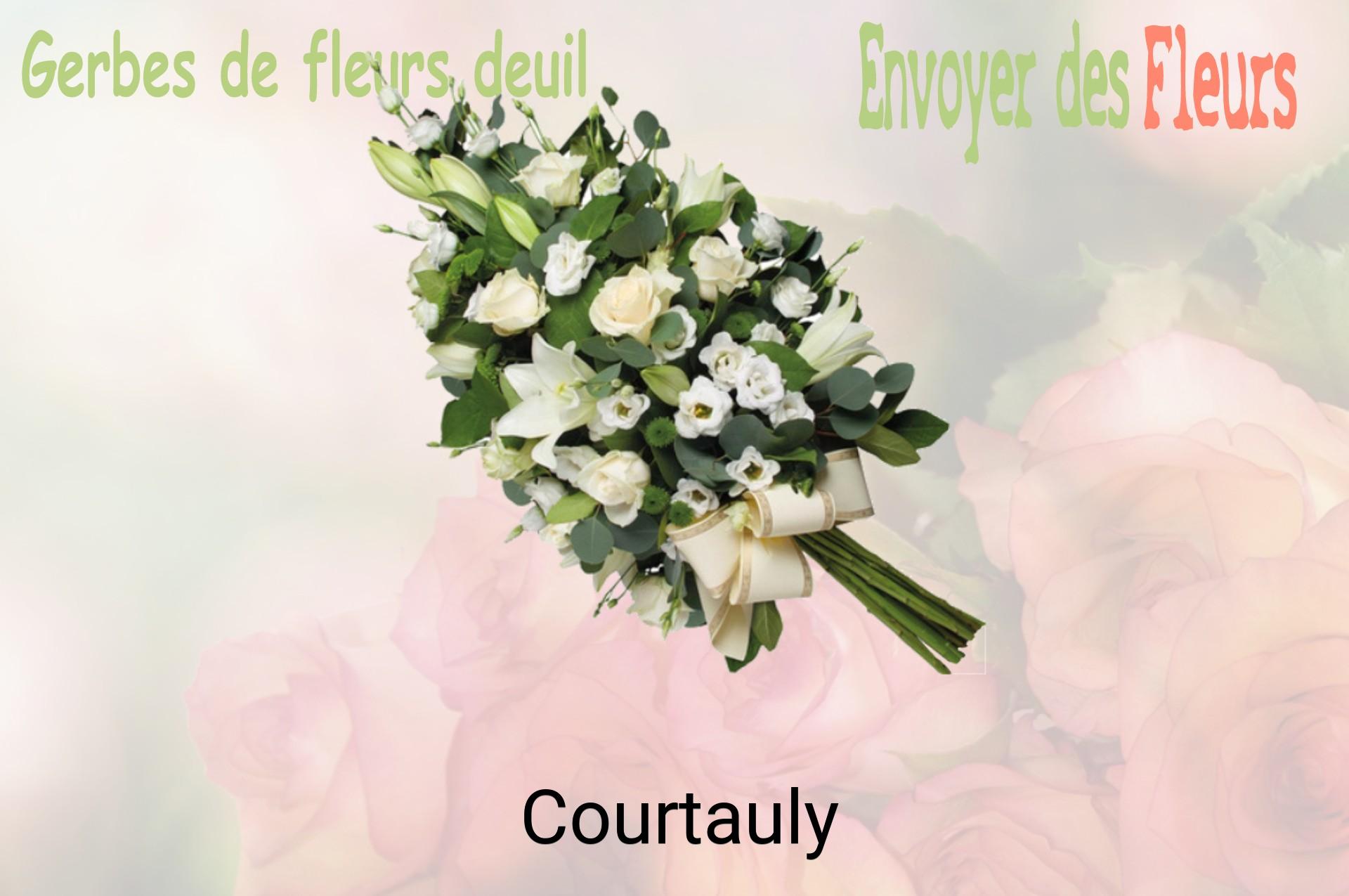 Gerbe de fleurs de deuil livrée à Courtauly